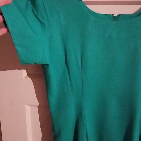 Dark aqua short sleeve dress - Picture 2 of 5